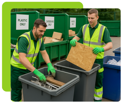 rubbish removal team working in paddington